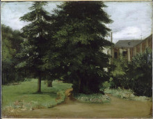 Копия картины "сад аббатства лос-де-лилль" художника "курбе гюстав"