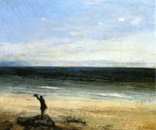 Репродукция картины "побережье в палавас" художника "курбе гюстав"
