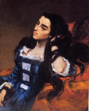 Копия картины "портрет испанской леди" художника "курбе гюстав"
