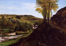 Репродукция картины "долина в орнане" художника "курбе гюстав"
