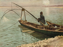 Репродукция картины "the fisherman" художника "курцвайль макс"