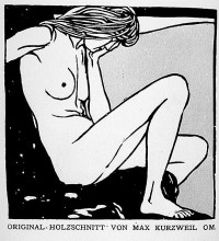Репродукция картины "seated nude facing right and meditating" художника "курцвайль макс"