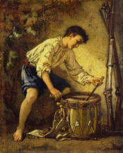 Копия картины "the young drummer" художника "кутюр тома"