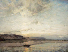 Копия картины "sunset near glencaple on solway" художника "кэмпбелл нобл джеймс"