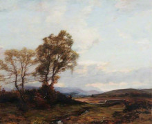 Репродукция картины "looking up strathspey, highlands" художника "кэмпбелл нобл джеймс"