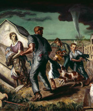 Репродукция картины "tornado over kansas" художника "кэрри джон стюарт"