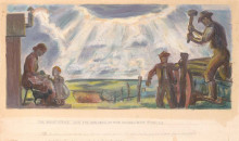 Копия картины "the homestead and the building of the barbed wire fences" художника "кэрри джон стюарт"