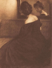 Копия картины "lady before a mirror" художника "кюн генрих"