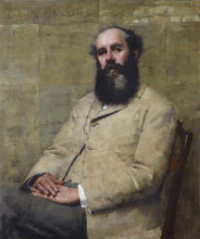Картина "r. h. la thangue (portrait of the artist&#39;s father)" художника "ла танге генри герберт"