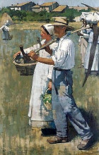 Копия картины "in the dauphin&#233;" художника "ла танге генри герберт"