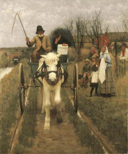 Картина "leaving home" художника "ла танге генри герберт"
