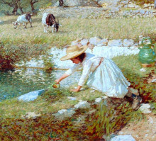 Копия картины "a proven&#231;al stream" художника "ла танге генри герберт"