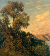 Репродукция картины "a ligurian gulf" художника "ла танге генри герберт"