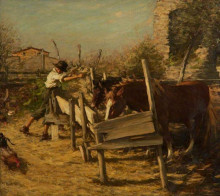 Копия картины "the appian way" художника "ла танге генри герберт"