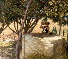 Репродукция картины "at the well" художника "ла танге генри герберт"