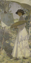 Картина "mrs lavery sketching" художника "лавери джон"