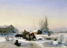 Картина "transportation of ice" художника "лагорио лев"
