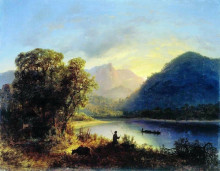 Репродукция картины "mountain lake" художника "лагорио лев"