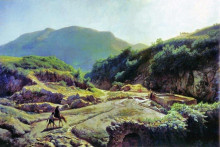 Копия картины "fountain of hannibal in rocca di papa near rome" художника "лагорио лев"