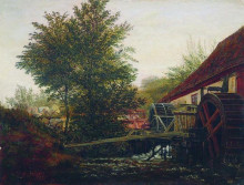 Репродукция картины "an old mill" художника "лагорио лев"