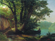 Картина "landscape with lake" художника "лагорио лев"