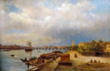 Копия картины "view of the neva and peter and paul fortress" художника "лагорио лев"