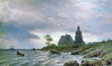 Копия картины "northern landscape" художника "лагорио лев"