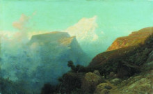 Репродукция картины "mist in the mountains. caucasus." художника "лагорио лев"