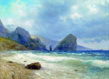 Картина "crimea. monk and diva rocks." художника "лагорио лев"