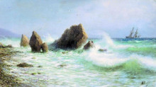 Копия картины "along the coast livadia" художника "лагорио лев"