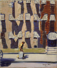 Репродукция картины "noontime, st. botolph street, boston" художника "лакс джордж"