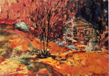 Репродукция картины "autumn landscape" художника "лакс джордж"