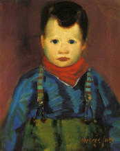 Репродукция картины "boy with suspenders" художника "лакс джордж"