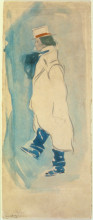 Репродукция картины "caricature of everett shinn" художника "лакс джордж"