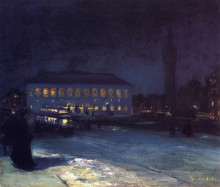 Репродукция картины "copley square" художника "лакс джордж"