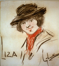 Репродукция картины "drawing of eliza doolittle, a character from george bernard shaw&#39;s play &quot;pygmalion&quot;" художника "лакс джордж"