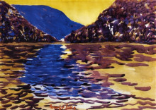 Копия картины "lower ausable lake, adirondacks" художника "лакс джордж"