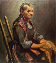Репродукция картины "old woman" художника "лакс джордж"