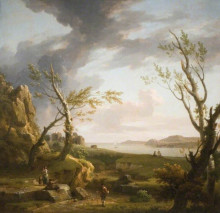 Репродукция картины "the mouth of an estuary" художника "ламберт джордж"