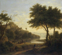 Картина "landscape near a coastal inlet" художника "ламберт джордж"