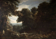 Репродукция картины "landscape view through a wood" художника "ламберт джордж"