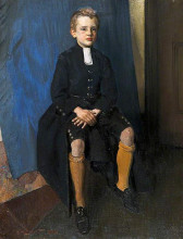 Репродукция картины "constant lambert as a christ&#39;s hospital schoolboy" художника "ламберт джордж вашингтон"