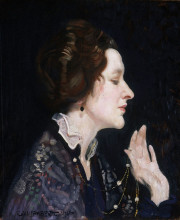 Копия картины "portrait of a lady (also known as thea proctor)" художника "ламберт джордж вашингтон"
