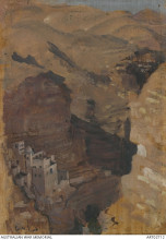 Копия картины "monastery in the ravine of wady kelt" художника "ламберт джордж вашингтон"