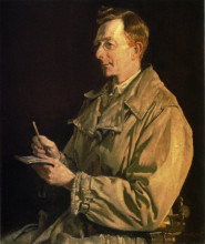 Копия картины "portrait of charles e.w. bean" художника "ламберт джордж вашингтон"