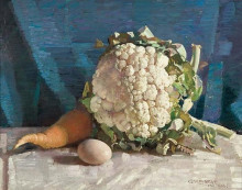 Копия картины "egg and cauliflower" художника "ламберт джордж вашингтон"