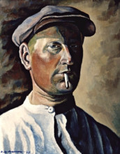 Репродукция картины "self-portrait" художника "лампи вилхо"