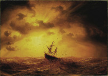 Репродукция картины "stormy sea" художника "ларсон маркус"