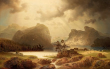 Репродукция картины "fjord landscape in norway" художника "ларсон маркус"
