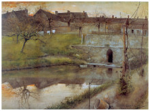 Картина "el estanue de watercolor" художника "ларссон карл"